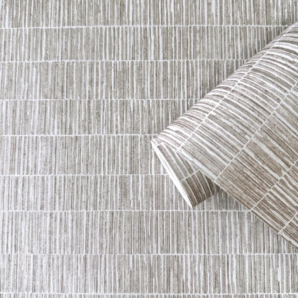 Zen Bamboo Screen Wallpaper - Silver Grey - Galerie - DWP0362 - 06Wallpaper199