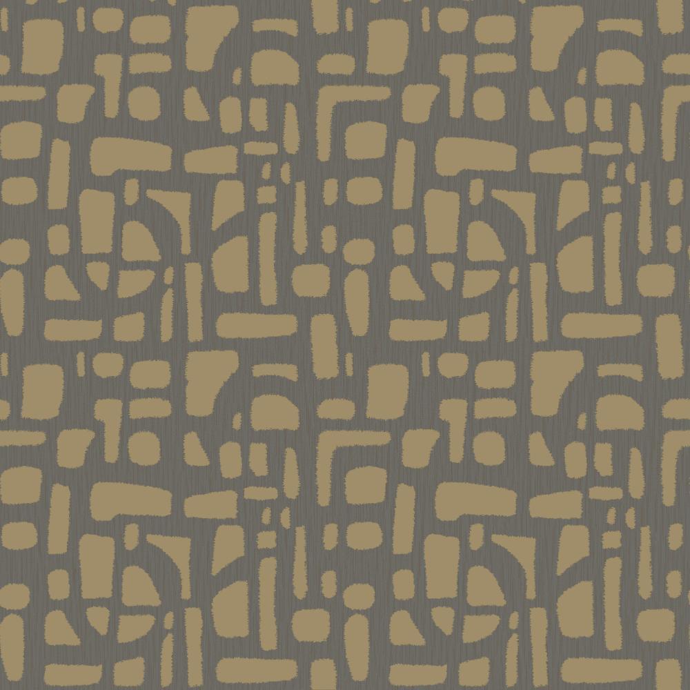 Zen Chunky Geo Wallpaper - Gold / Silver Grey - Galerie - DWP0364 - 03Wallpaper199