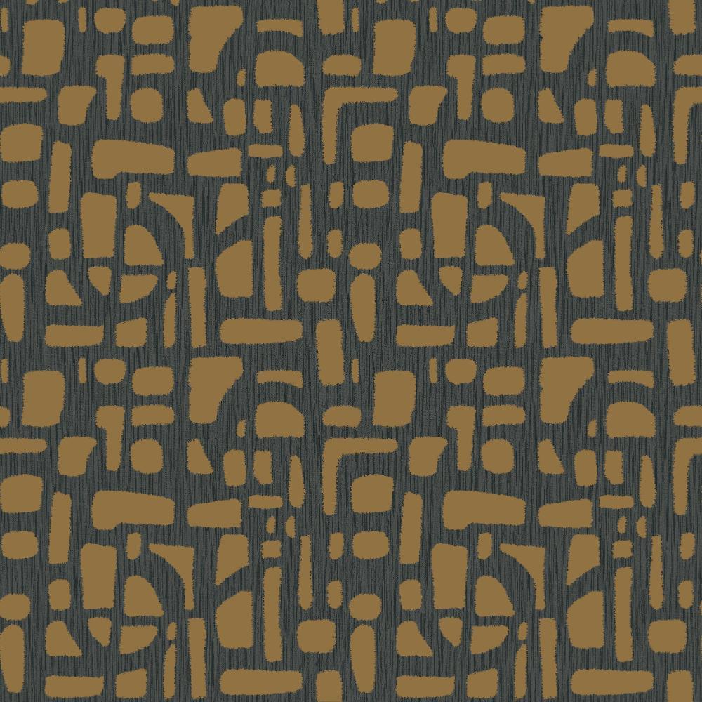 Zen Chunky Geo Wallpaper - Rose Gold / Blue - Galerie - DWP0364 - 04Wallpaper199