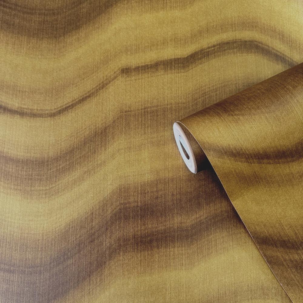 Zen Cloudy Stripe Wallpaper - Gold - Galerie - DWP0367 - 03Wallpaper199
