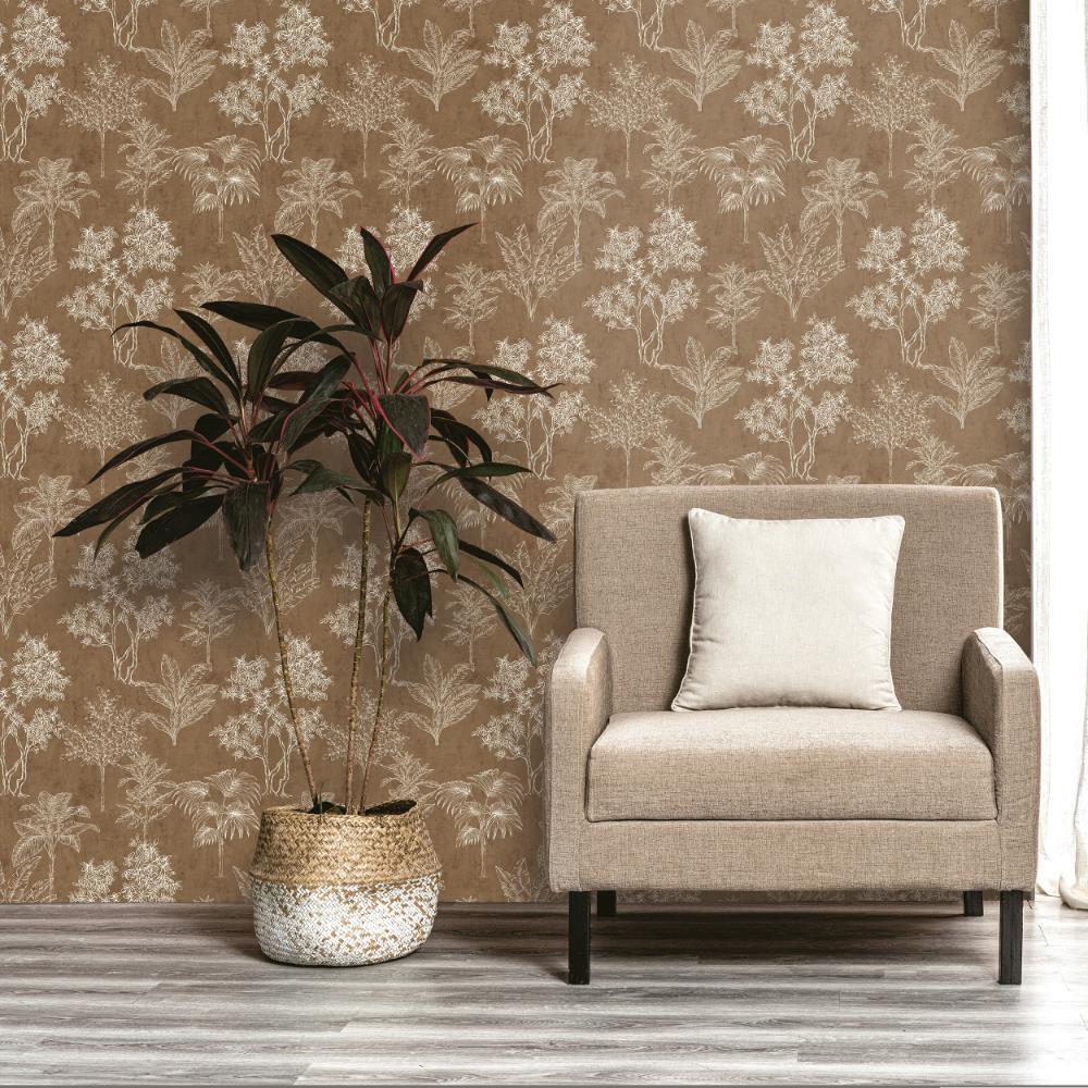 Zen Floating Foliage Wallpaper - Beige - Galerie - DWP0361 - 02Wallpaper199