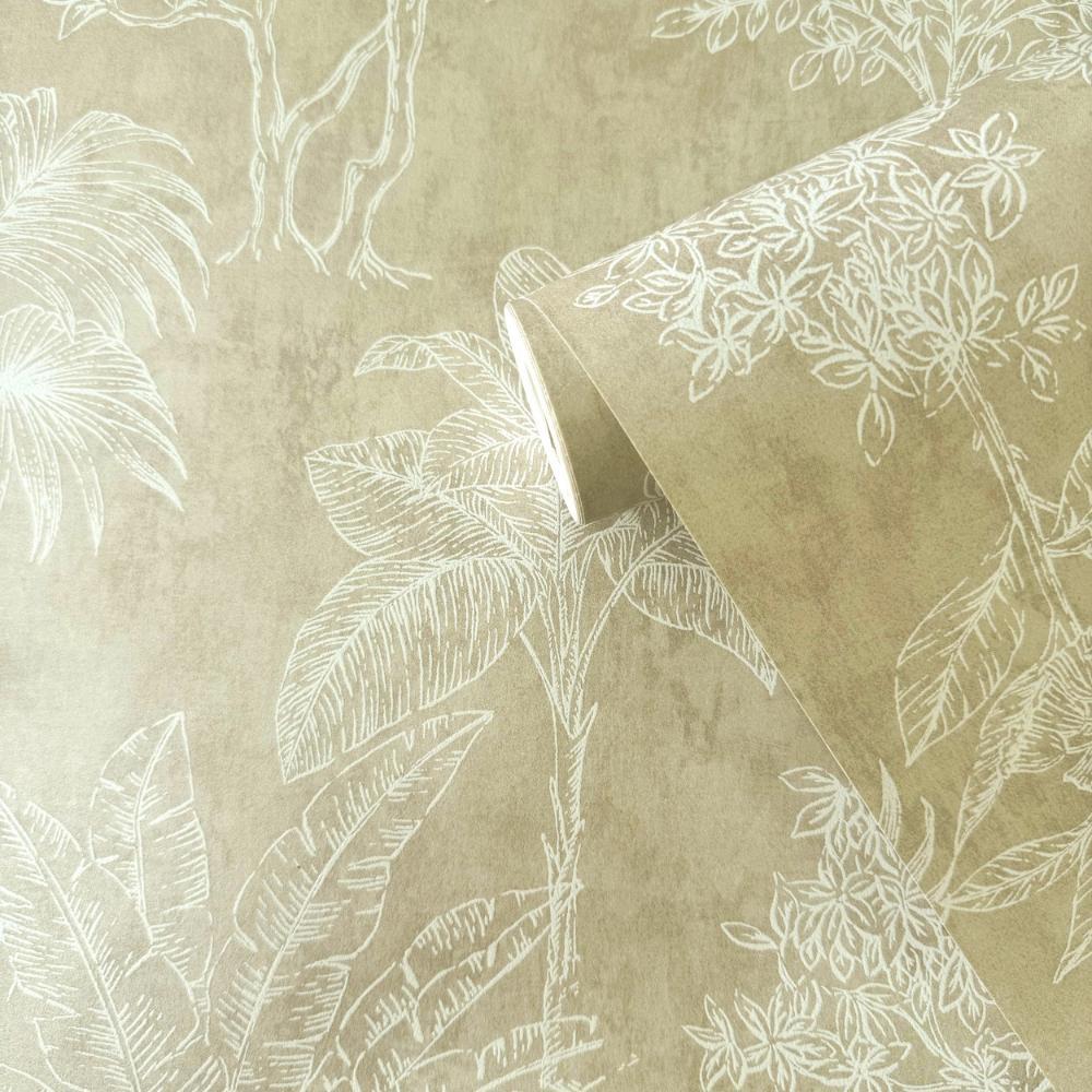 Zen Floating Foliage Wallpaper - Bronze Brown - Galerie - DWP0361 - 03Wallpaper199