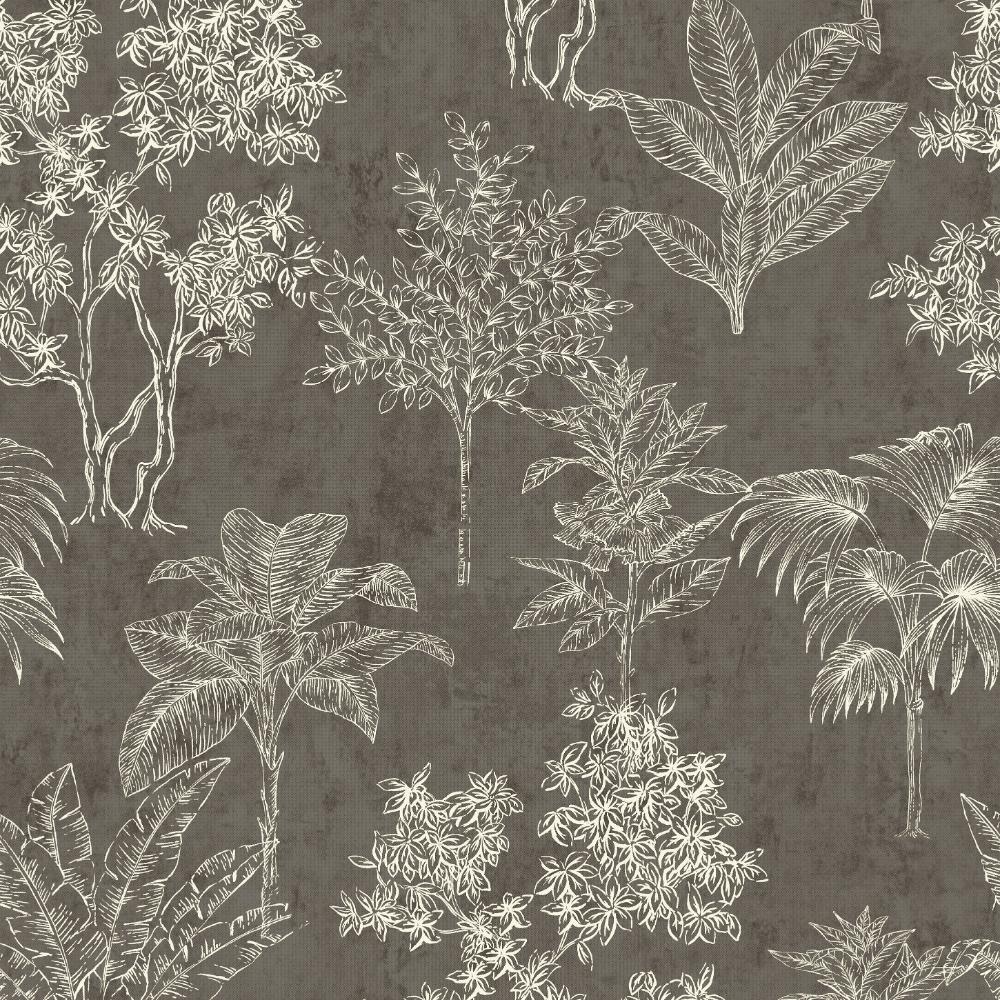 Zen Floating Foliage Wallpaper - Charcoal Grey - Galerie - DWP0361 - 05Wallpaper199