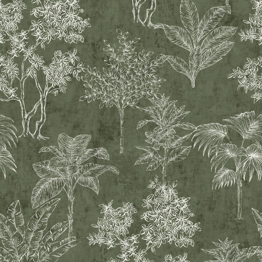 Zen Floating Foliage Wallpaper - Green - Galerie - DWP0361 - 01Wallpaper199