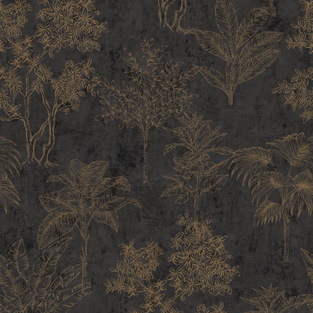 Zen Floating Foliage Wallpaper - Rose Gold / Blue - Galerie - DWP0361 - 08Wallpaper199