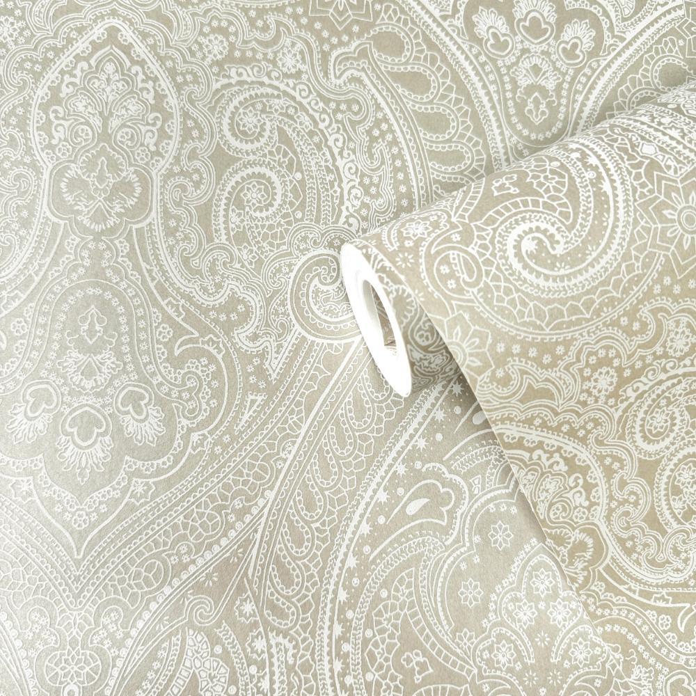 Zen Lace Wallpaper - Cream - Galerie - AM22002 - 3Wallpaper199