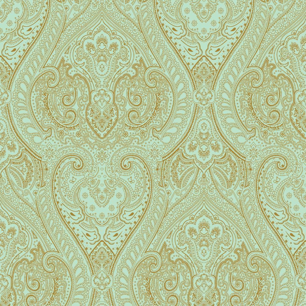 Zen Lace Wallpaper - Green / Rose Gold - Galerie - AM22002 - 4Wallpaper199