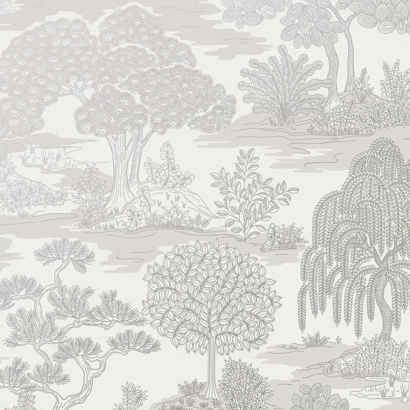 Zen Oriental Landscape Wallpaper - Silver - Fine Décor - FD43441Wallpaper199