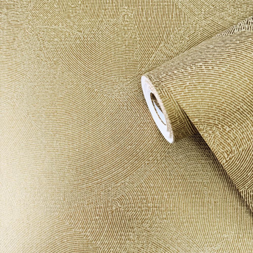 Zen Plaster Fan Wallpaper - Bright Gold - Galerie - DWP0366 - 04Wallpaper199